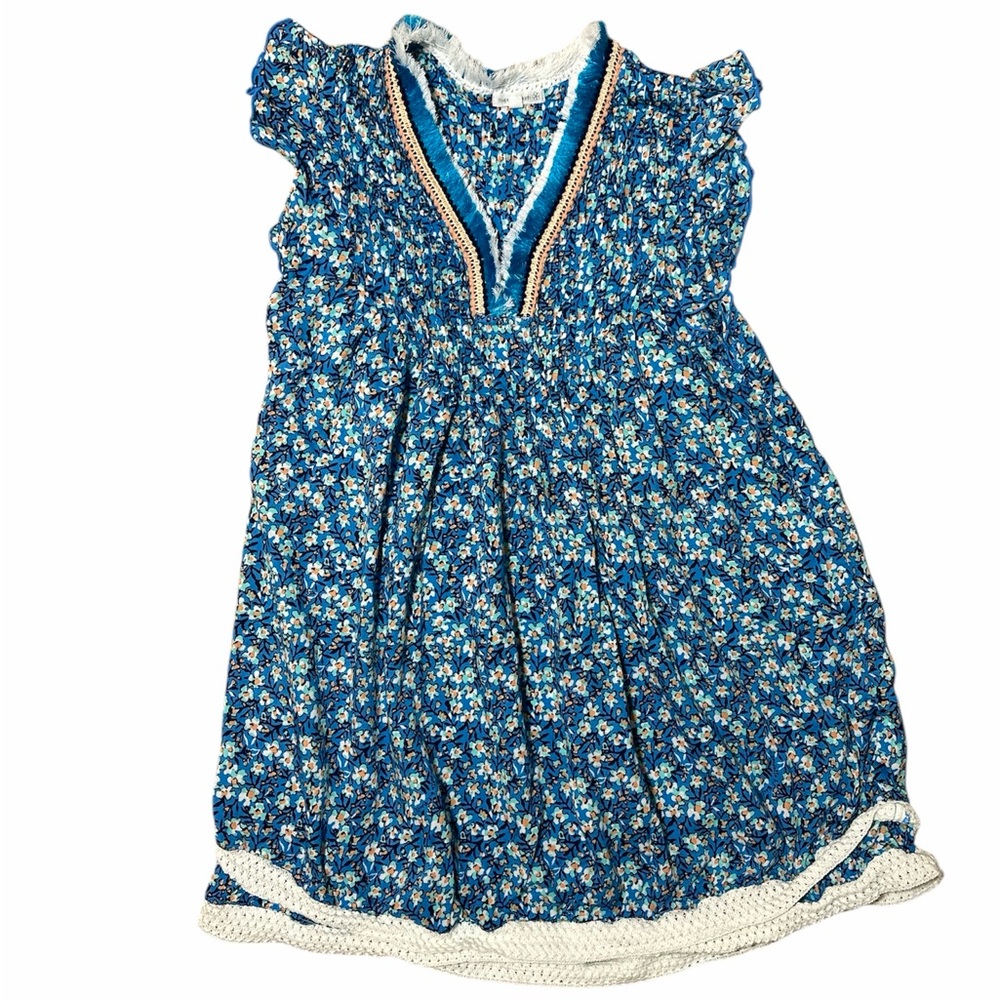 Poupette St. Barth Blue and White Floral Dress